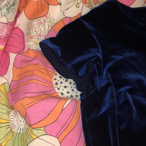 Blue Velvet Dress - Picture 2 of 5